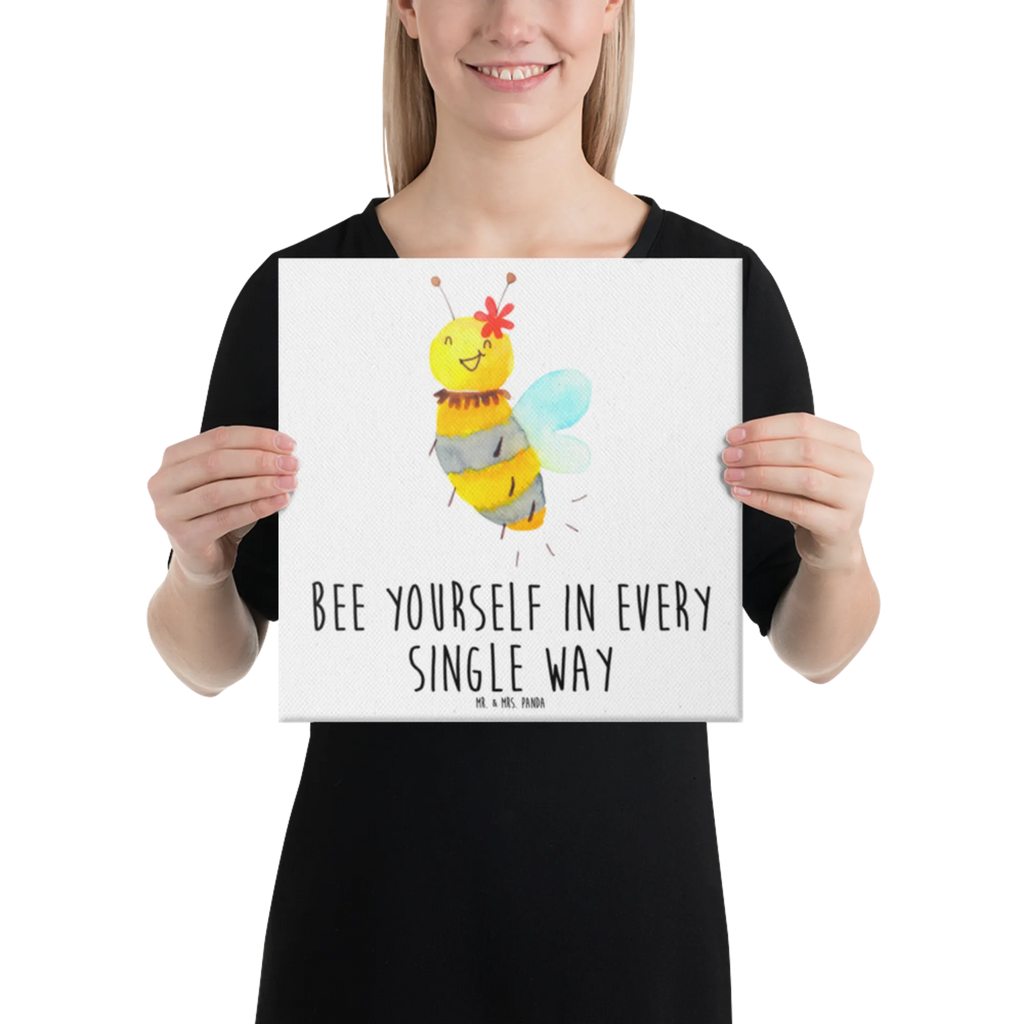 Canvas picture bee flower Leinwand, Kunstdruck, Hummel, Biene, Wespe