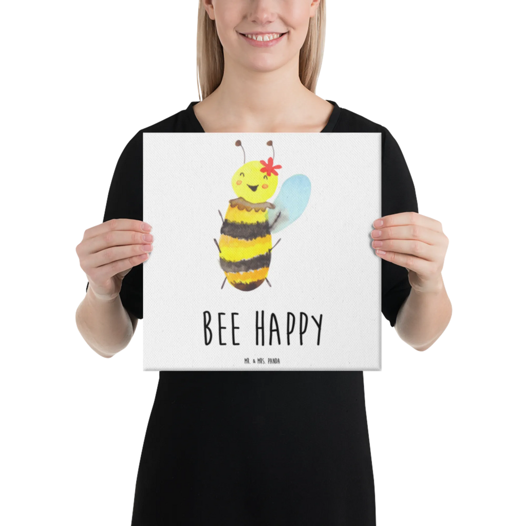 Canvas picture bee happy Kunstdruck, Leinwand, Hummel, Biene, Wespe