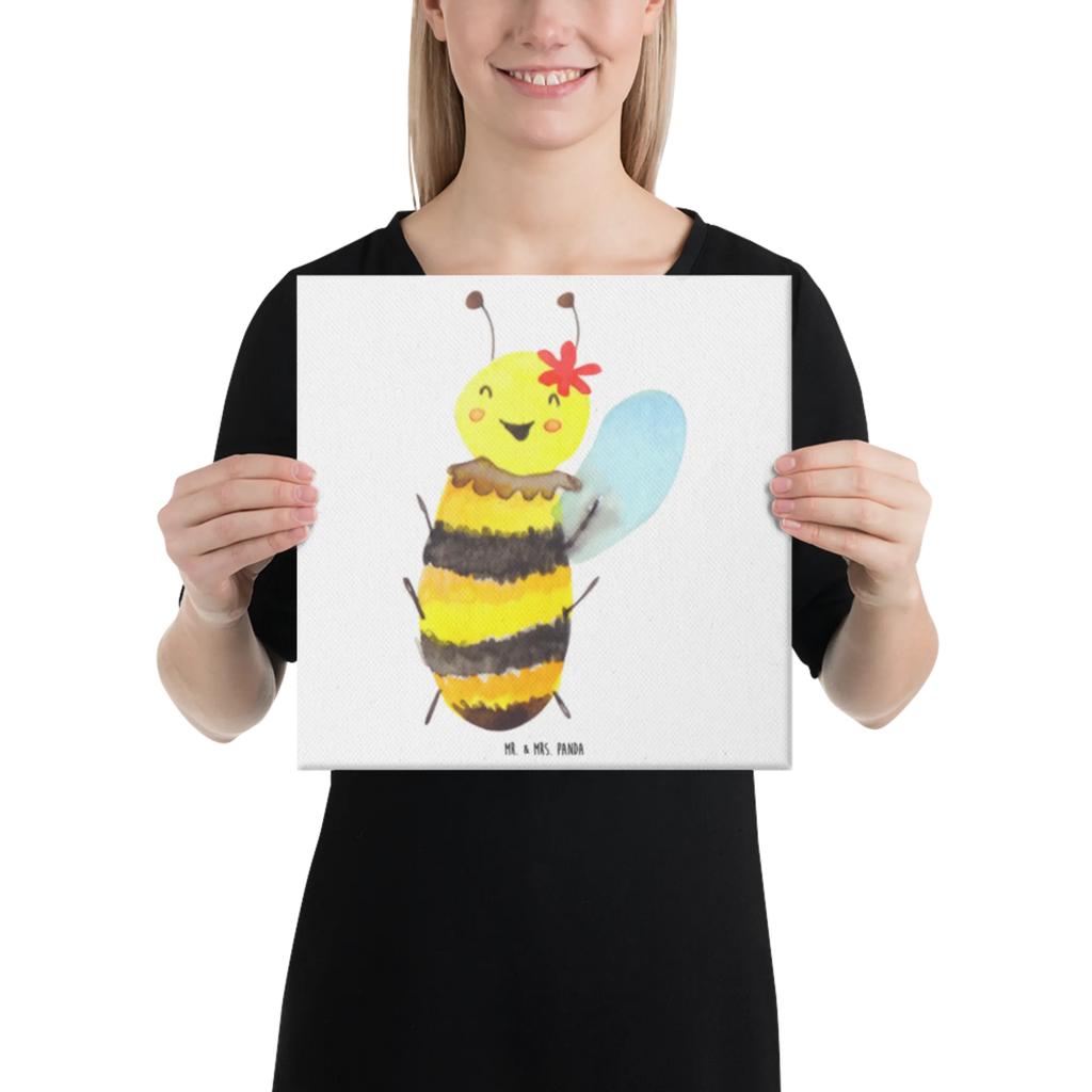 Canvas picture bee happy Kunstdruck, Leinwand, Hummel, Biene, Wespe