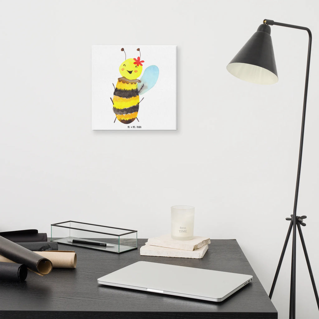 Canvas picture bee happy Kunstdruck, Leinwand, Hummel, Biene, Wespe