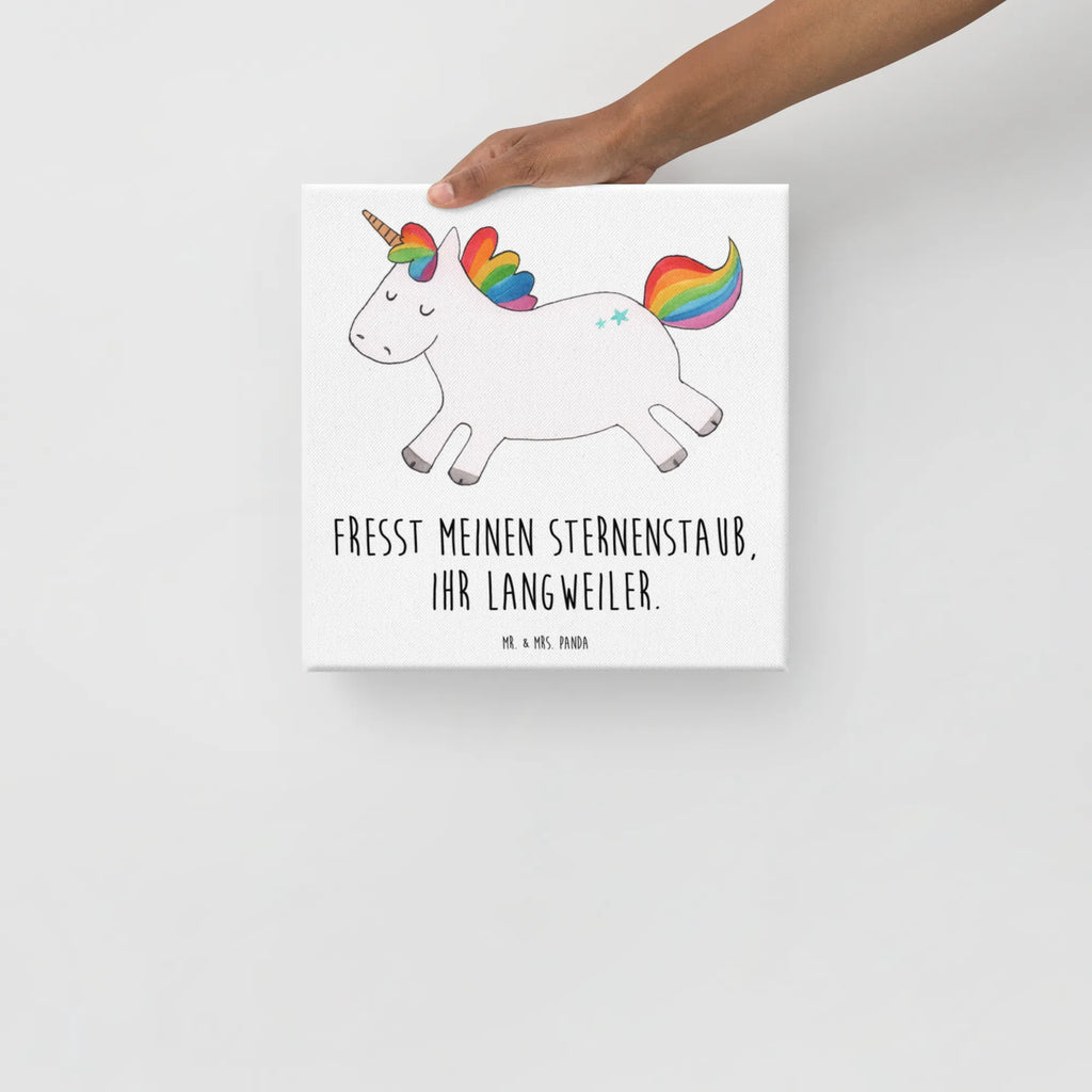 Leinwand Bild Einhorn Happy Wanddeko, Dekoration, Leinwand, Kunstdruck, Bild, Einhorn, Einhörner, Einhorn Deko, Unicorn, witzig, Lachen, Spaß, spannend, glücklich, Lächeln, Lebensfreude, Freude, fröhlich