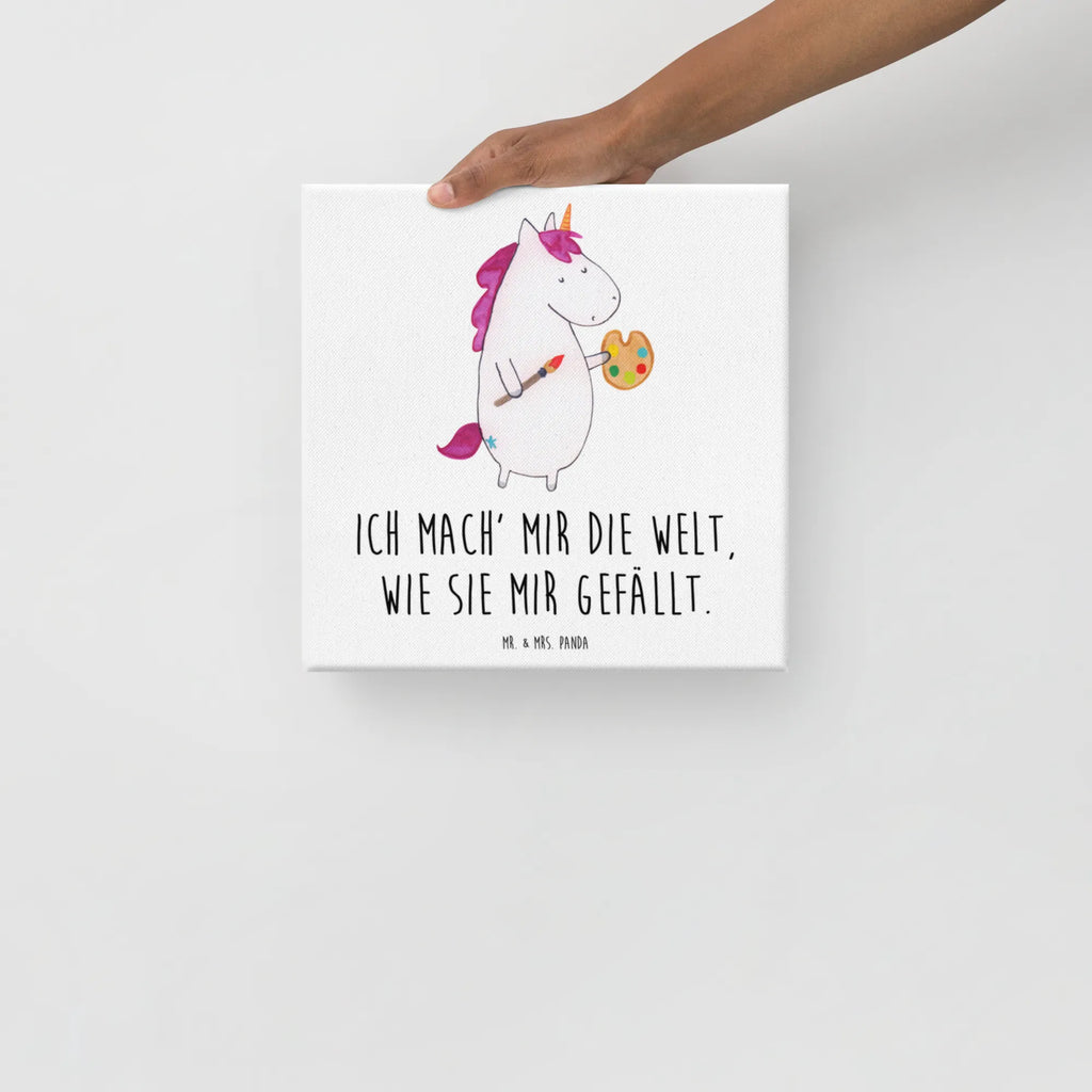 Canvas picture unicorn Artist Wanddeko, Bild, Leinwand, Dekoration, Kunstdruck, Einhorn, Einhörner, Einhorn Deko, Unicorn, Artist, Geschenk, Farbe, Maler, Zeichnen, Pinsel, Künstler, Stift, Englisch, Malen, Welt