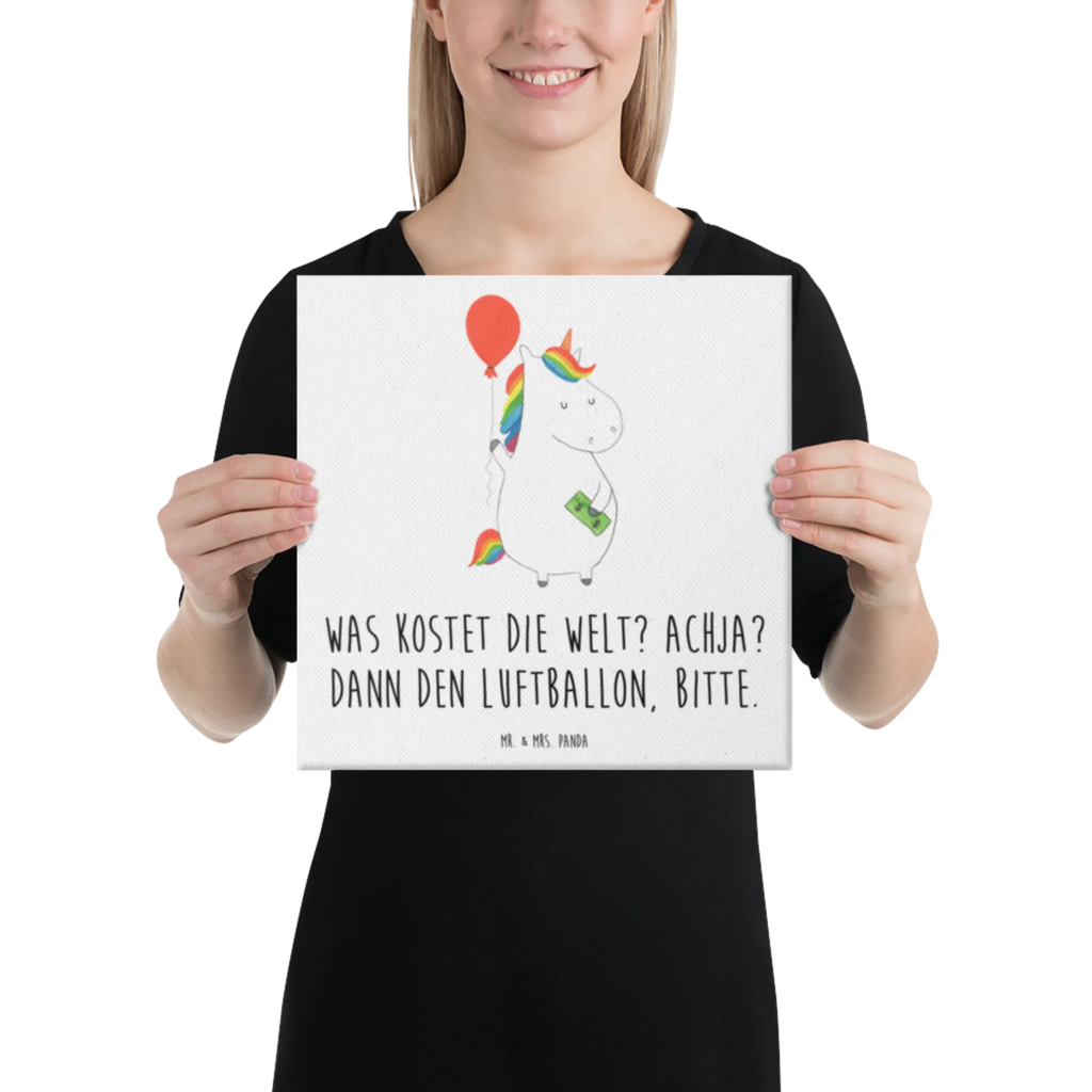 Leinwand Bild Einhorn Luftballon Kunstdruck, Leinwand, Unicorn, Einhorn, Einhorn Deko, Einhörner, Geld, Freundin, Lebenslust, Geschenk, Luftballon, Freude