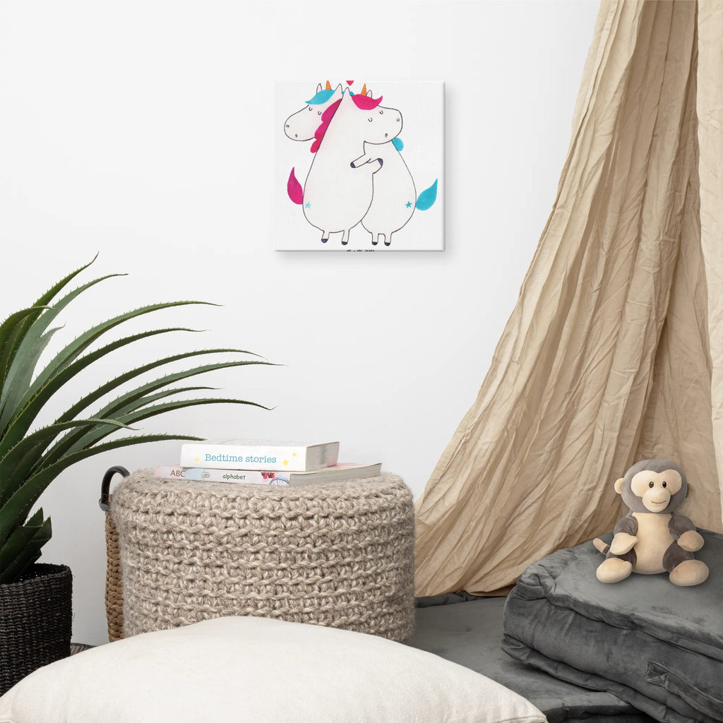 Canvas picture unicorn communication Leinwand, Bild, Dekoration, Kunstdruck, Wanddeko, Einhorn, Einhörner, Einhorn Deko, Unicorn, Spruch, Valentine, Geschenk, Valentinstag, Liebe, witzig, lustig, Partner, Ehe