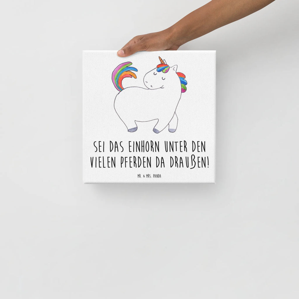 Leinwand Bild Einhorn stolzierend Leinwand, Kunstdruck, Unicorn, Einhorn, Einhorn Deko, Einhörner, Reiter, Geschenk, Freundin, Pferd, Anders, Stolz, Bunt, Reiten