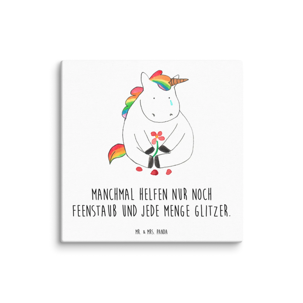 Canvas picture unicorn Sad Leinwand, Bild, Kunstdruck, Wanddeko, Dekoration, Einhorn, Einhörner, Einhorn Deko, Unicorn, Glitzer, Trösten. Freundschaft, Freunde, Liebe, Trauer, Grußkarte, Blume