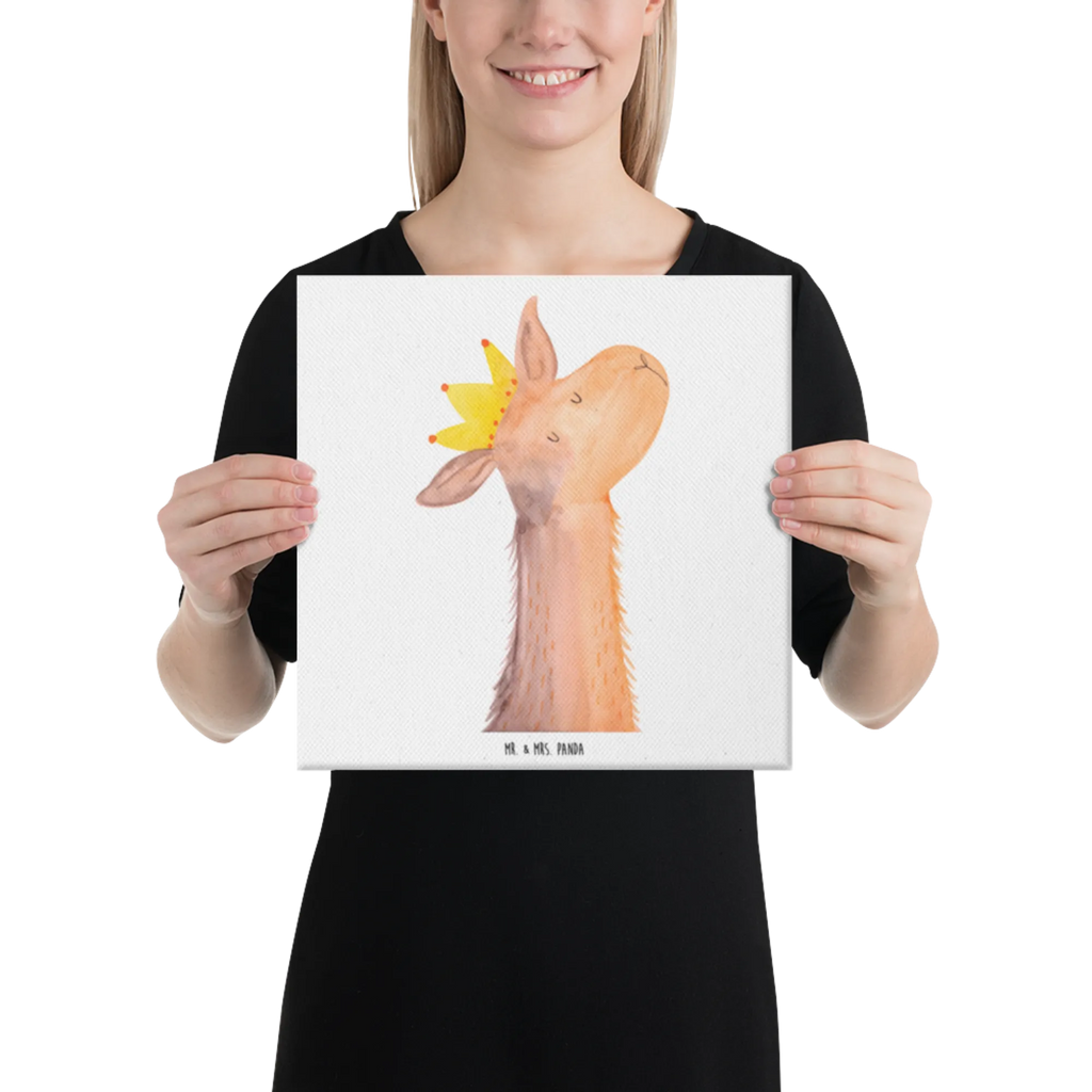 Canvas picture llama head king Leinwand, Kunstdruck, Lama, Alpaka, Abi, Mama, Abitur, Königin, Papa, König, Büro Kollege, Kollegin, Vorgesetzter, Chef, Lamas, Freundin