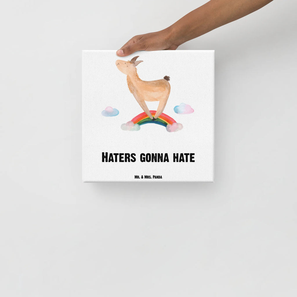 Leinwand Bild Lama Regenbogen Leinwand, Bild, Wanddeko, Kunstdruck, Dekoration, Lama, Alpaka, Schule, Haters, Haters gonna hate, Außenseiter, Regenbogen, Lamas, Abi, Wolkenland, Freiheit, Selbstständig, Hobby