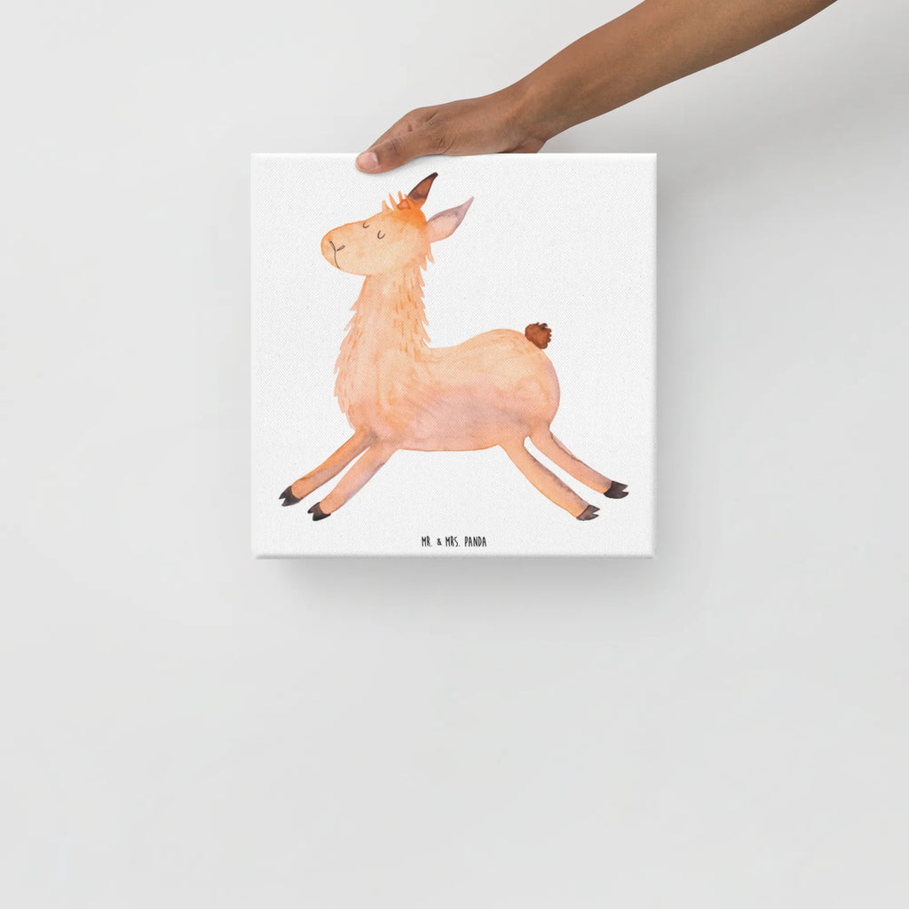 Leinwand Bild Lama springend Kunstdruck, Leinwand, Lama, Alpaka, Start, Glück, Liebeskummer, Guten Morgen, Neustart, Fröhlich, Lieblingstag, Lamas, Abitur, Prüfung, Freundin, Happy Day
