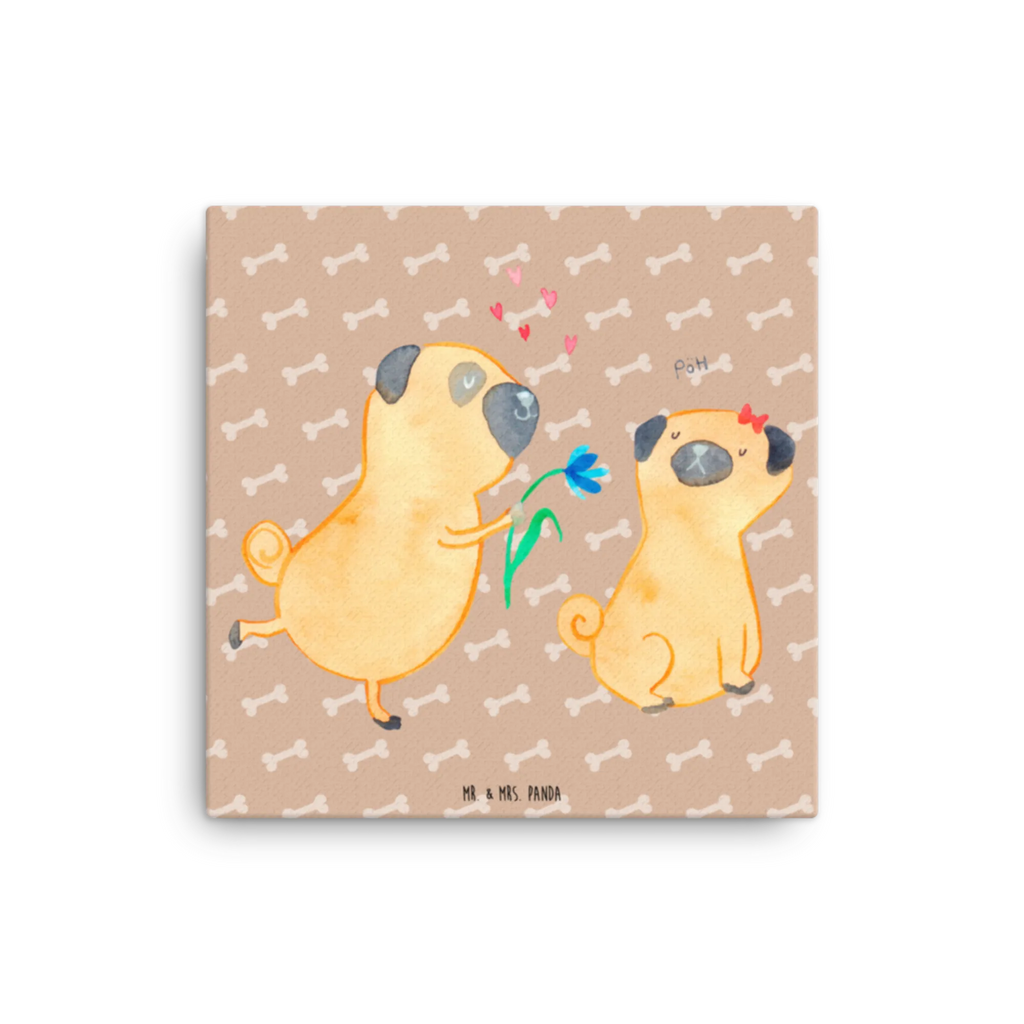 Canvas picture pug In love Leinwand, Kunstdruck, Hunderasse, Hundebesitzer, Tierliebhaber, Haustier, Sprüche, Hundemotiv, Hund, Liebesspruch. Verlobt, Geschenk Freund, Liebe, Möpse, Hundeliebe, Verliebt, Mops, Partner