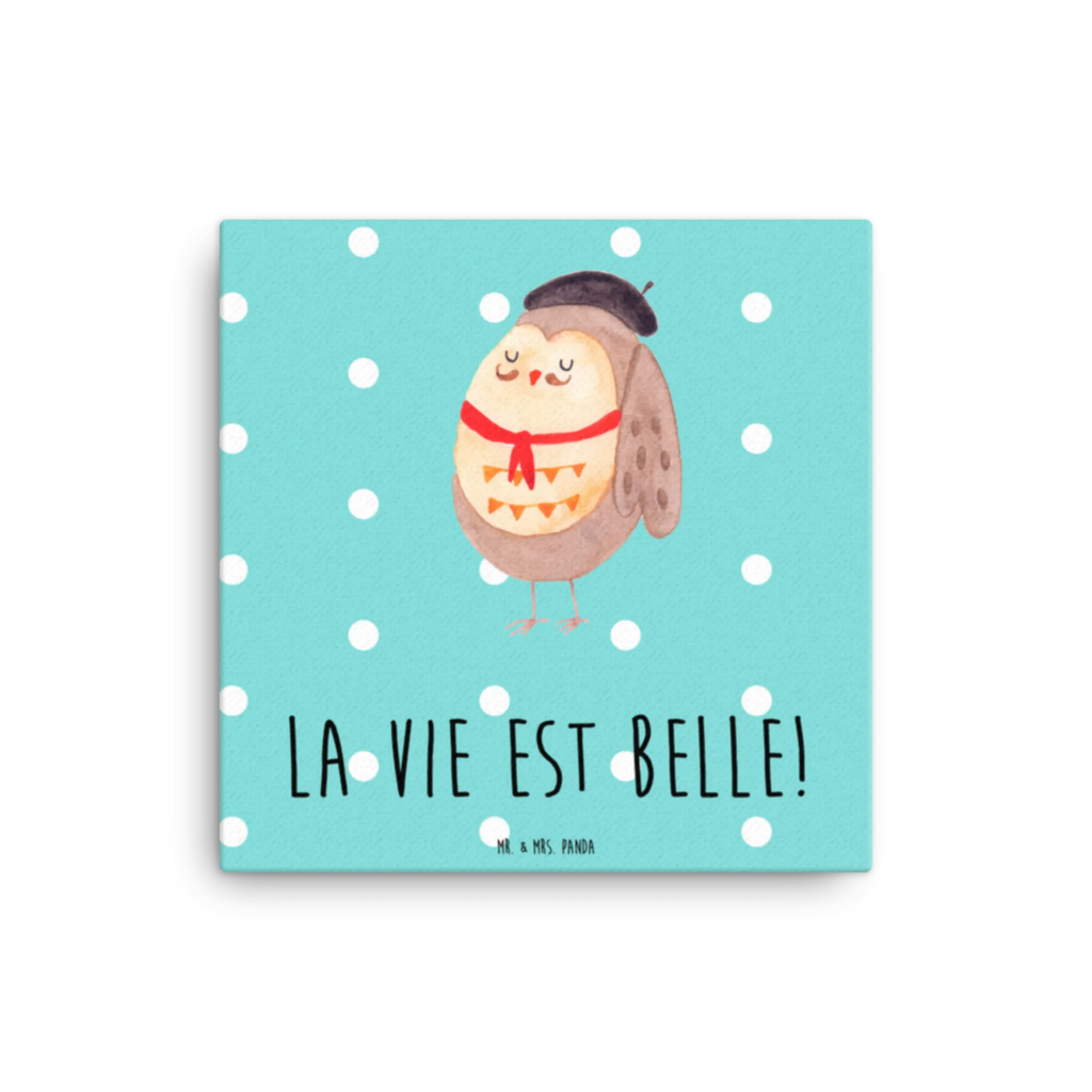 Canvas picture Owl France Kunstdruck, Leinwand, Eule, Hibou, Frankreich, Owl, Eulen, Spruch schön, La Vie Est Belle, Spruch Französisch, Das Leben Ist schön, Eule Deko