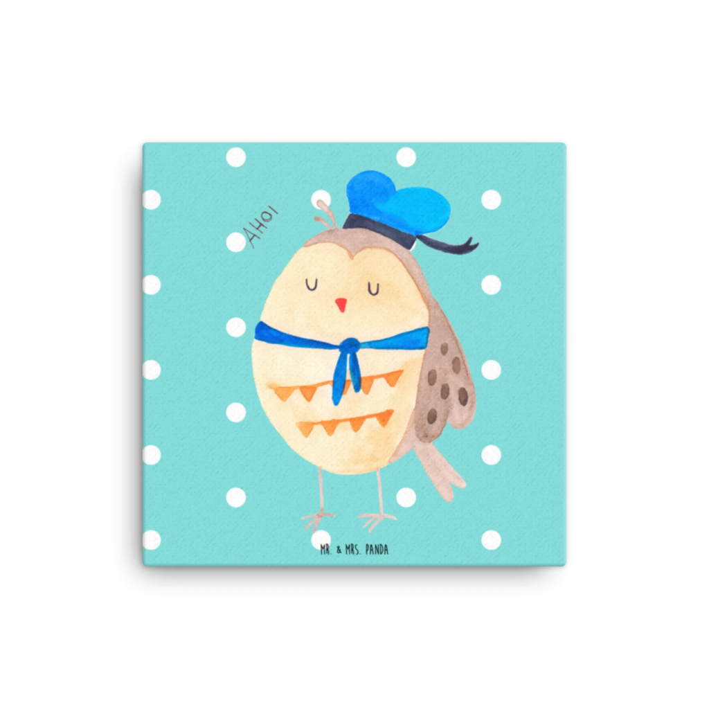 Leinwand Bild Eule Matrosen Leinwand, Kunstdruck, Eule, Wortspiel Lustig, Hochzeitstag Geschenk, Freundin, Owl, Eule Deko, Matrose, Ehe, Seefahrer, Heimathafen, Eule Spruch