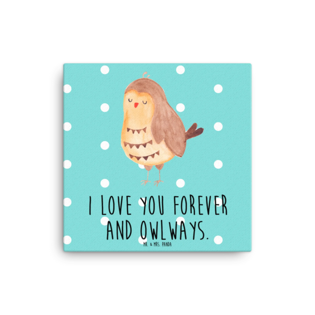 Canvas picture Owl Satisfied Leinwand, Kunstdruck, Eule, Owl, Wortspiel Lustig, Eule Deko, Geschenk Hochzeitstag, Eule Spruch, Romantisch, Liebe Spruch, Spruch schön