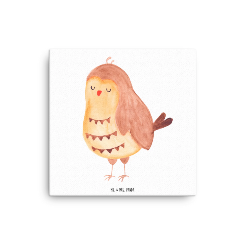 Canvas picture Owl Satisfied Leinwand, Kunstdruck, Eule, Owl, Wortspiel Lustig, Eule Deko, Geschenk Hochzeitstag, Eule Spruch, Romantisch, Liebe Spruch, Spruch schön