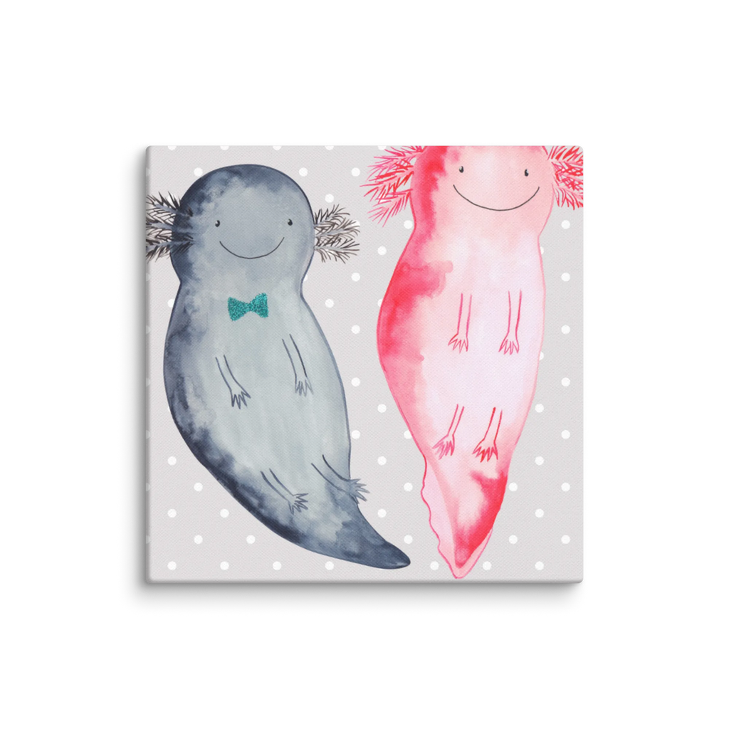 Leinwand Bild Axolotl Axel+Lotte Kunstdruck, Leinwand, Molch, Axolotl, Große Liebe, Verlobter, Freund, Lurch, Lurche, Ehemann, Axolot, Valentinstag, Schwanzlurch, Liebesbeweis, Jahrestag, Liebe