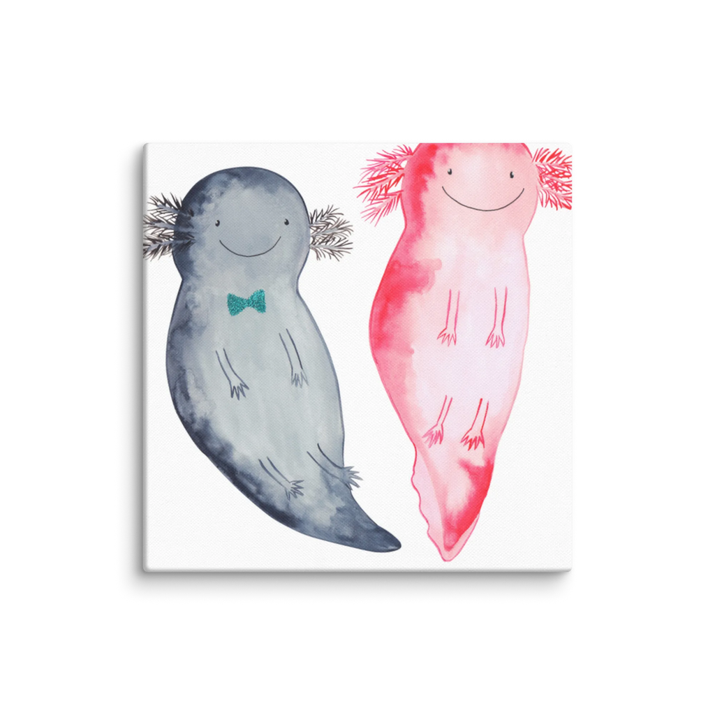 Leinwand Bild Axolotl Axel+Lotte Kunstdruck, Leinwand, Molch, Axolotl, Große Liebe, Verlobter, Freund, Lurch, Lurche, Ehemann, Axolot, Valentinstag, Schwanzlurch, Liebesbeweis, Jahrestag, Liebe