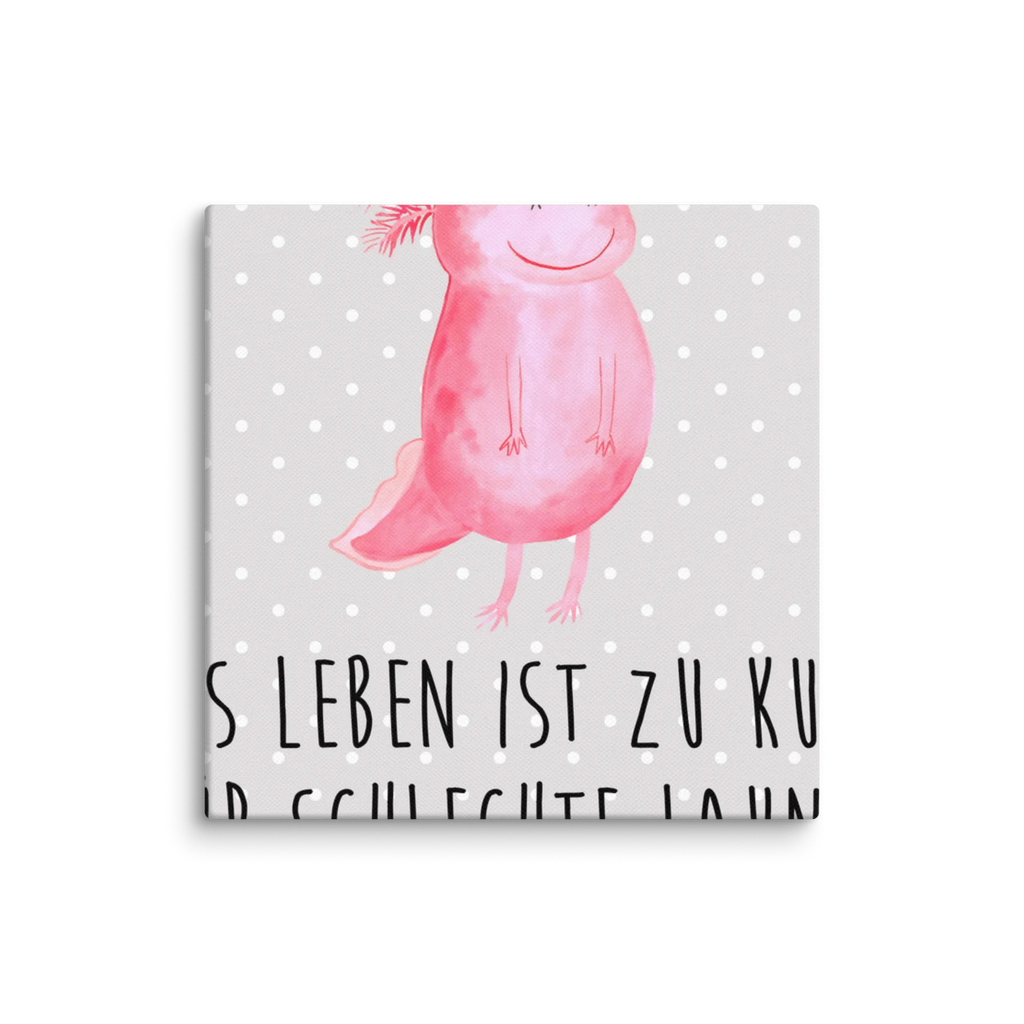 Canvas picture axolotl Happy Kunstdruck, Leinwand, Molch, Axolotl, Gute Laune, Lurch, Schwanzlurch, Motivation, Lurche, Axolot