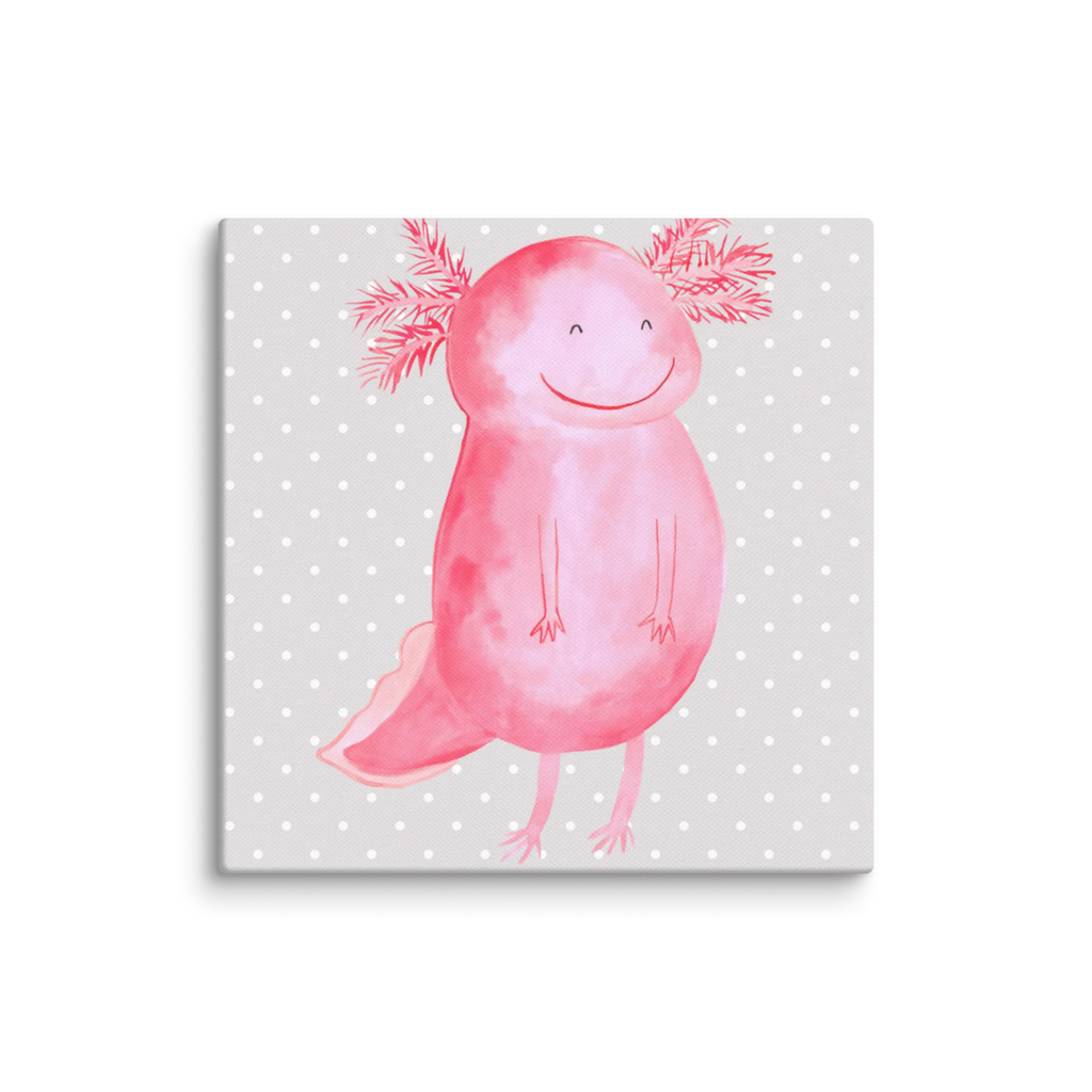 Canvas picture axolotl Happy Kunstdruck, Leinwand, Molch, Axolotl, Gute Laune, Lurch, Schwanzlurch, Motivation, Lurche, Axolot