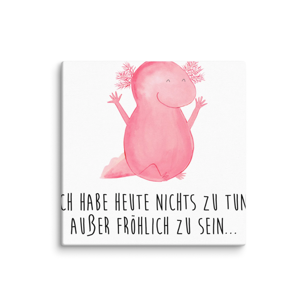 Canvas picture axolotl Hooray Kunstdruck, Leinwand, Molch, Axolotl, Zufriedenheit, Spaß, Axolot, Fröhlich, Lurche, Lurch, Schwanzlurch, Freude, Motivation