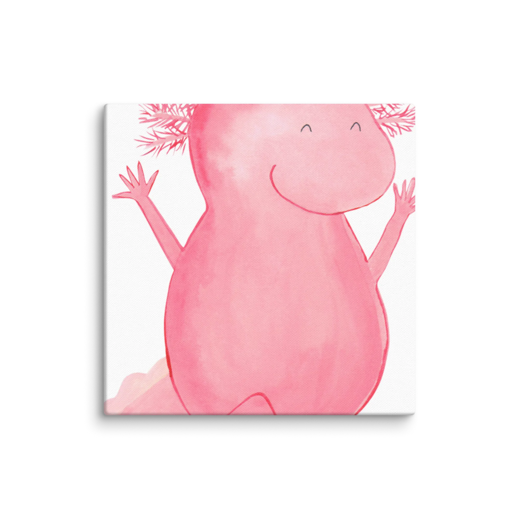 Canvas picture axolotl Hooray Kunstdruck, Leinwand, Molch, Axolotl, Zufriedenheit, Spaß, Axolot, Fröhlich, Lurche, Lurch, Schwanzlurch, Freude, Motivation