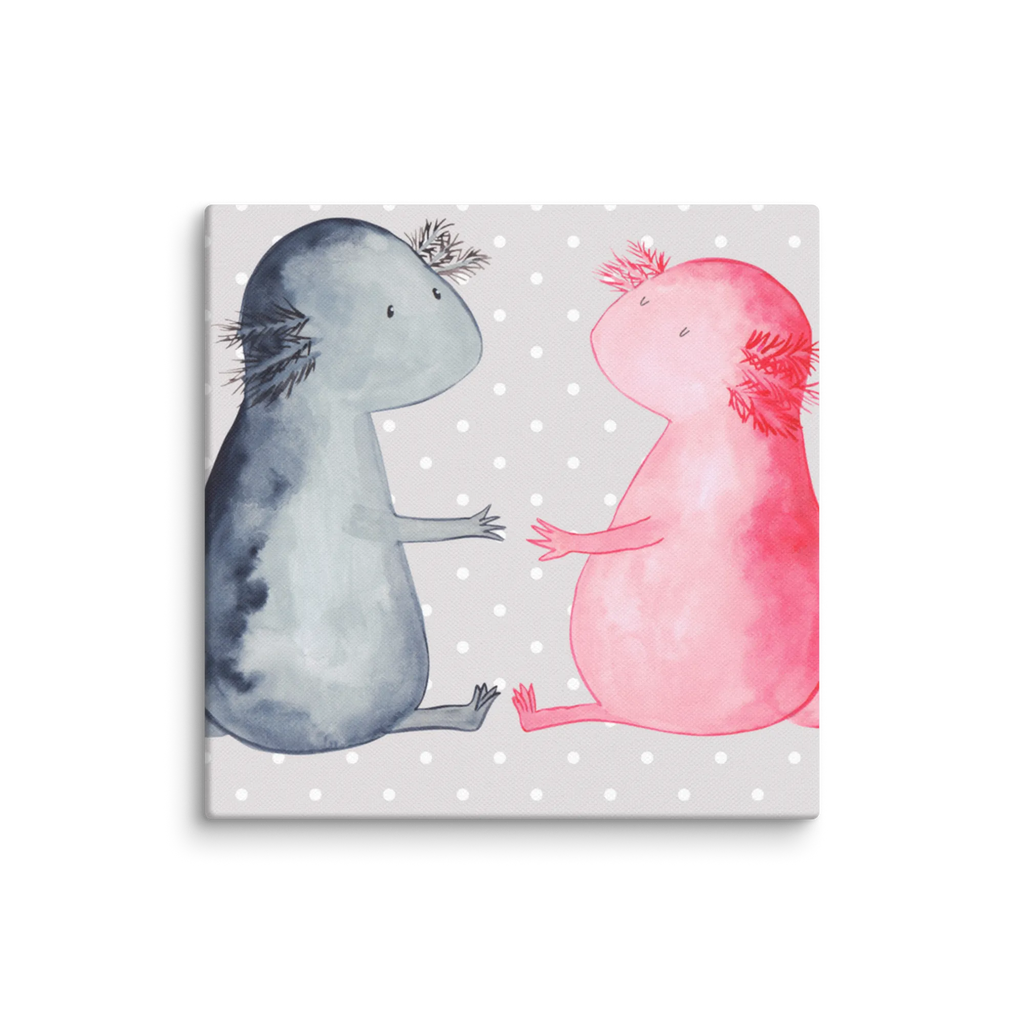 Leinwand Bild Axolotl Liebe Kunstdruck, Leinwand, Molch, Axolotl, Jahrestag, Liebe, Freund, Valentinstag, Verlobter, Lurch, Große Liebe, Lurche, Schwanzlurch, Axolot, Ehemann, Liebesbeweis