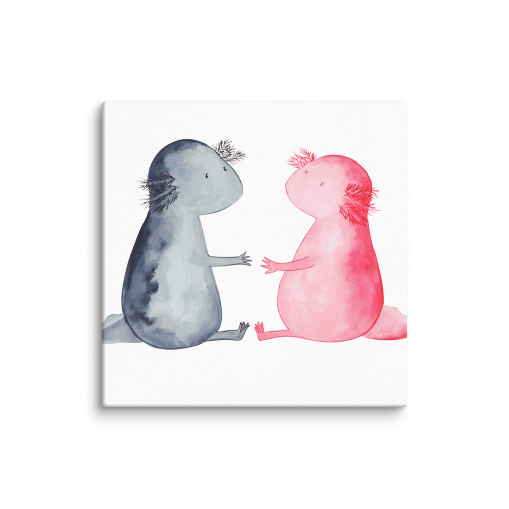 Leinwand Bild Axolotl Liebe Kunstdruck, Leinwand, Molch, Axolotl, Jahrestag, Liebe, Freund, Valentinstag, Verlobter, Lurch, Große Liebe, Lurche, Schwanzlurch, Axolot, Ehemann, Liebesbeweis