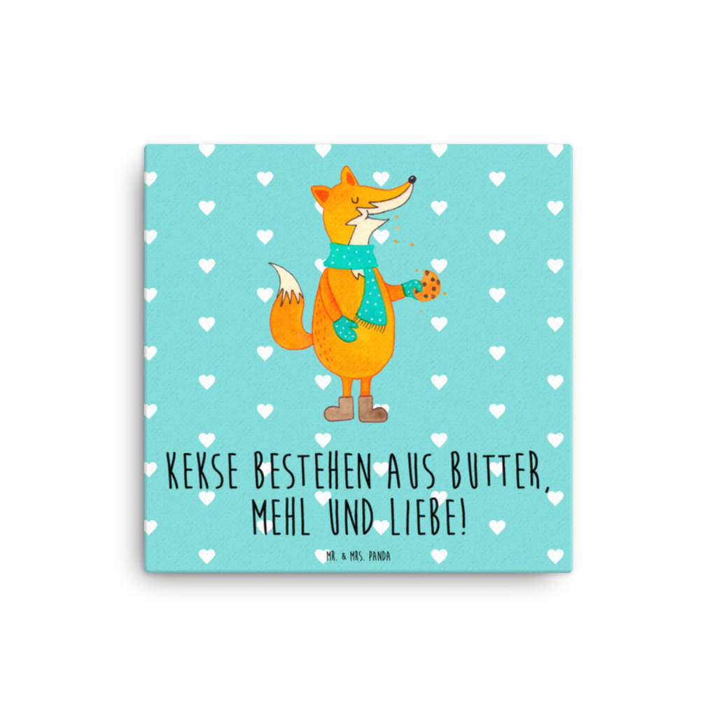 Canvas picture Fox biscuit Kunstdruck, Leinwand, Fuchs, Weihnachtszeit, Plätzchen, Backen Spruch, Kekse, Liebe, Winter, Küche Deko, Füchse