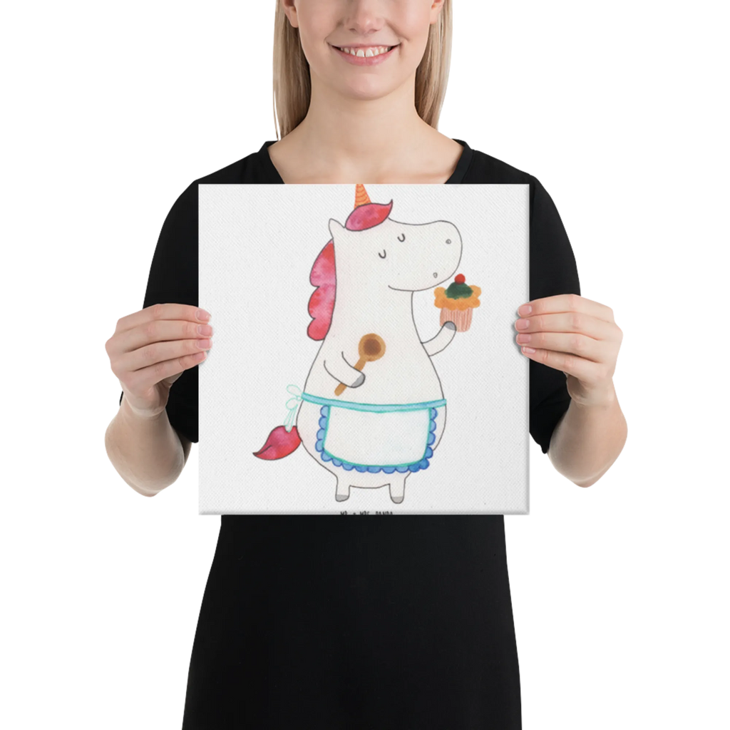 Canvas picture Jednorożec Kuchnia Kunstdruck, Leinwand, Unicorn, Einhorn, Einhorn Deko, Einhörner, Bäckerin, Torte, Träumen, Muffin, Koch, Hobbykoch, Kuchen, Backen, Motivation, Träumer