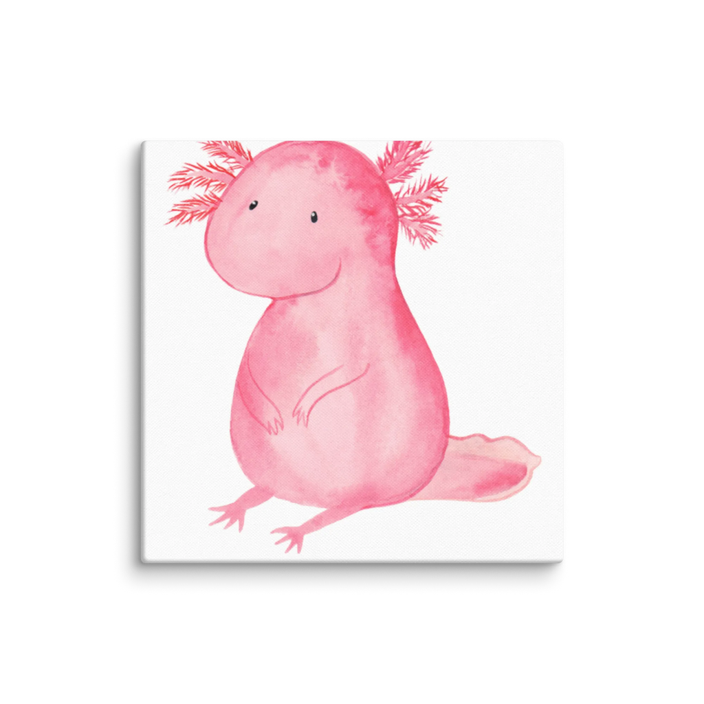 Leinwand Bild Axolotl null Kunstdruck, Leinwand, Molch, Axolotl, Fröhlich, Vergnügt, Freundin, Liebe, Lebensweisheit, Weisheit, Lebensstil, Axolot, Zufrieden