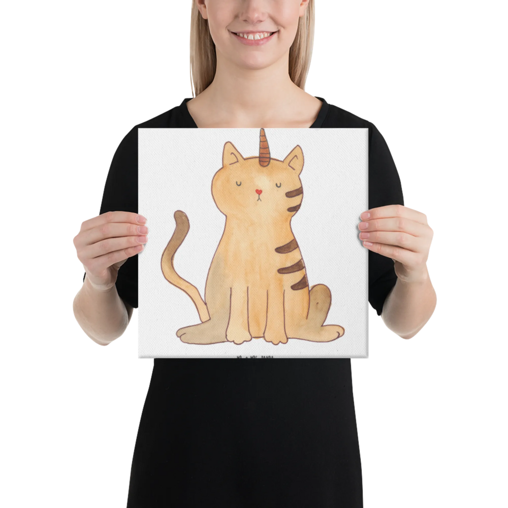 Canvas picture unicorn Cat Leinwand, Bild, Kunstdruck, Wanddeko, Dekoration, Einhorn, Einhörner, Einhorn Deko, Unicorn, Katzer, Mieze, Regenbogen, Glitzer, Einhornpower, Erwachsenwerden, Katze, Katzenhorn, Einhornkatze, Kittyhorn