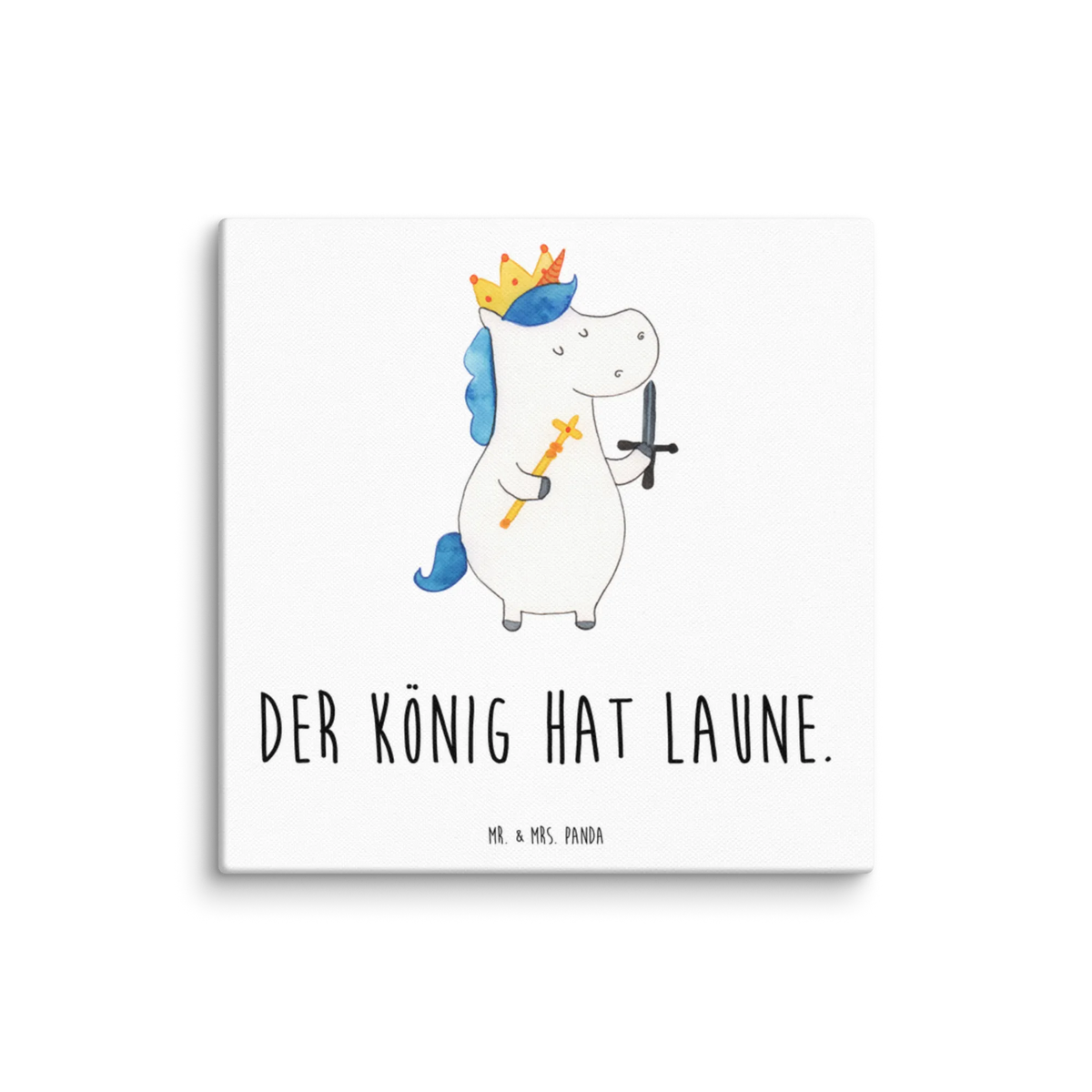 Canvas picture unicorn king with sword President, King, gift boyfriend, present boy, Emperor, Princess, sword, Crown, Chancellor, Prosecco, Ruler