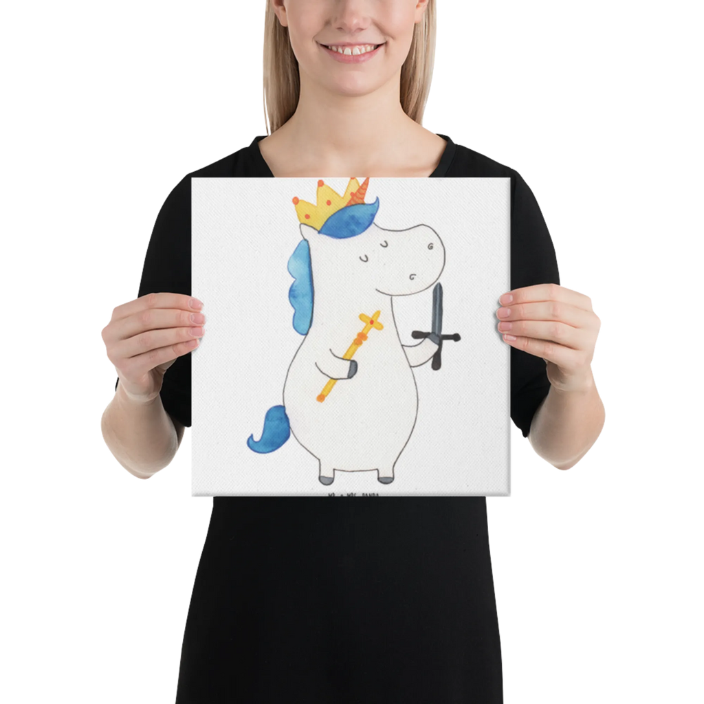 Canvas picture unicorn king with sword Bild, Wanddeko, Dekoration, Kunstdruck, Leinwand, Einhorn, Einhörner, Einhorn Deko, Unicorn, Ritter, Mittelalter, König