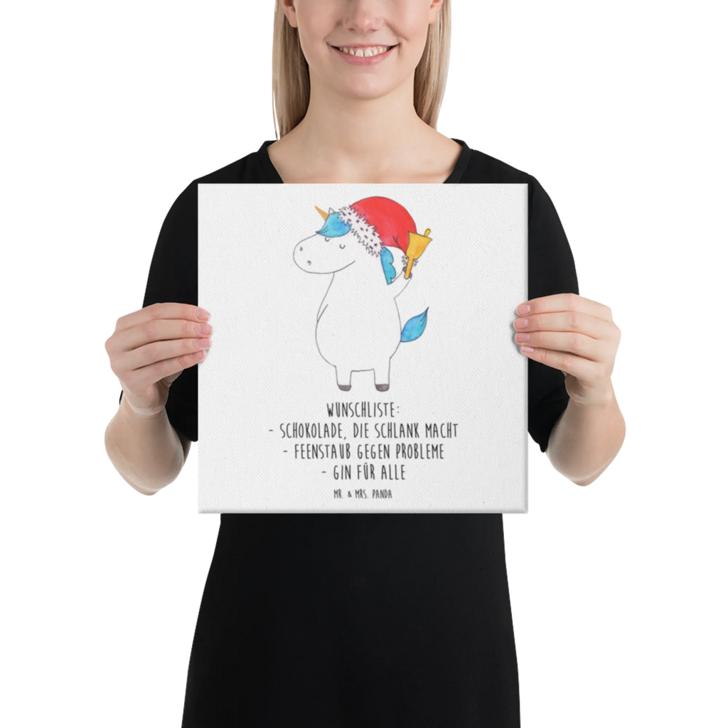 Canvas picture unicorn Santa Claus Kunstdruck, Leinwand, Unicorn, Einhorn, Einhorn Deko, Einhörner, Weihnachtsmann, Gin, Nikolaus, Wunschzettel, Weihnachten, Schoki, Feenstaub, Schokolade, Wunschliste