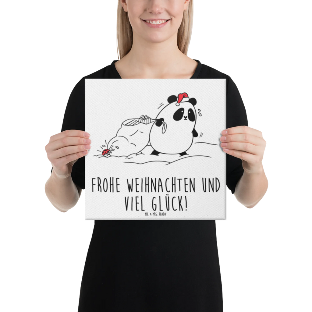 Canvas picture Panda Christmas Kunstdruck, Wanddeko, Leinwand, Bild, Dekoration