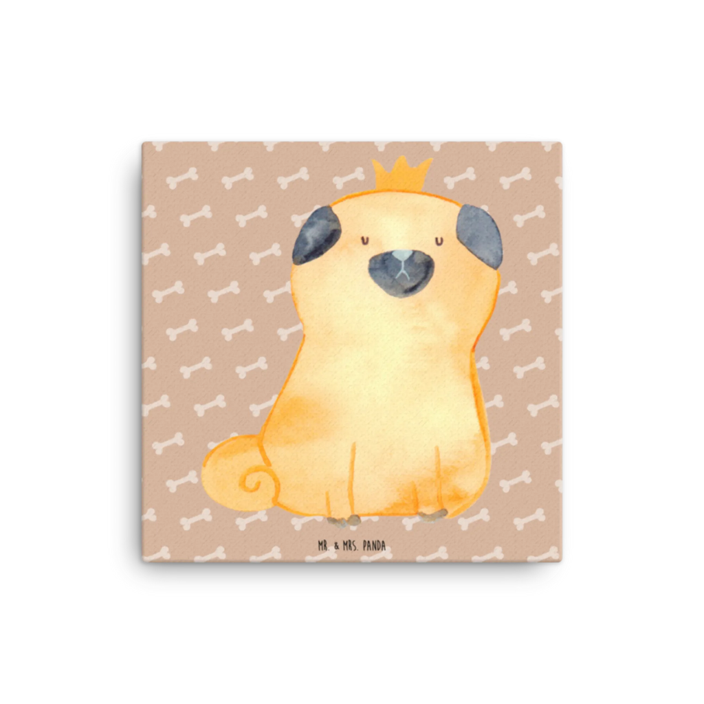 Canvas picture pug Crown Kunstdruck, Leinwand, Hunderasse, Hundebesitzer, Tierliebhaber, Haustier, Sprüche, Hundemotiv, Hund, Lustig, Hausregel, Mops, Hundebesitzer. Spruch, Allergisch, Kinderlos