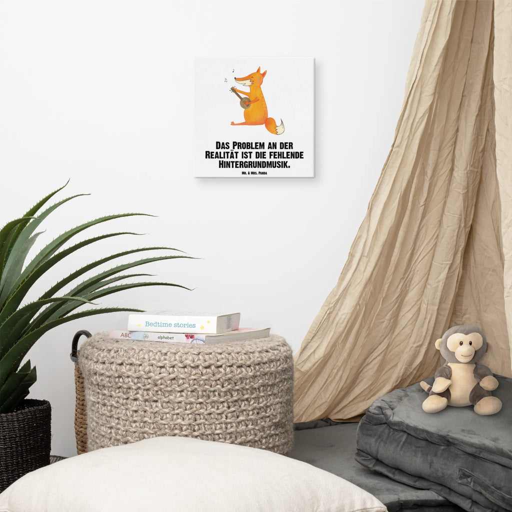 Canvas picture Lis gitara Kunstdruck, Leinwand, Fuchs, Sängerin, Füchse, Musik Spruch, Geschenk Musiker, Gitarre, Sänger, Musikerin