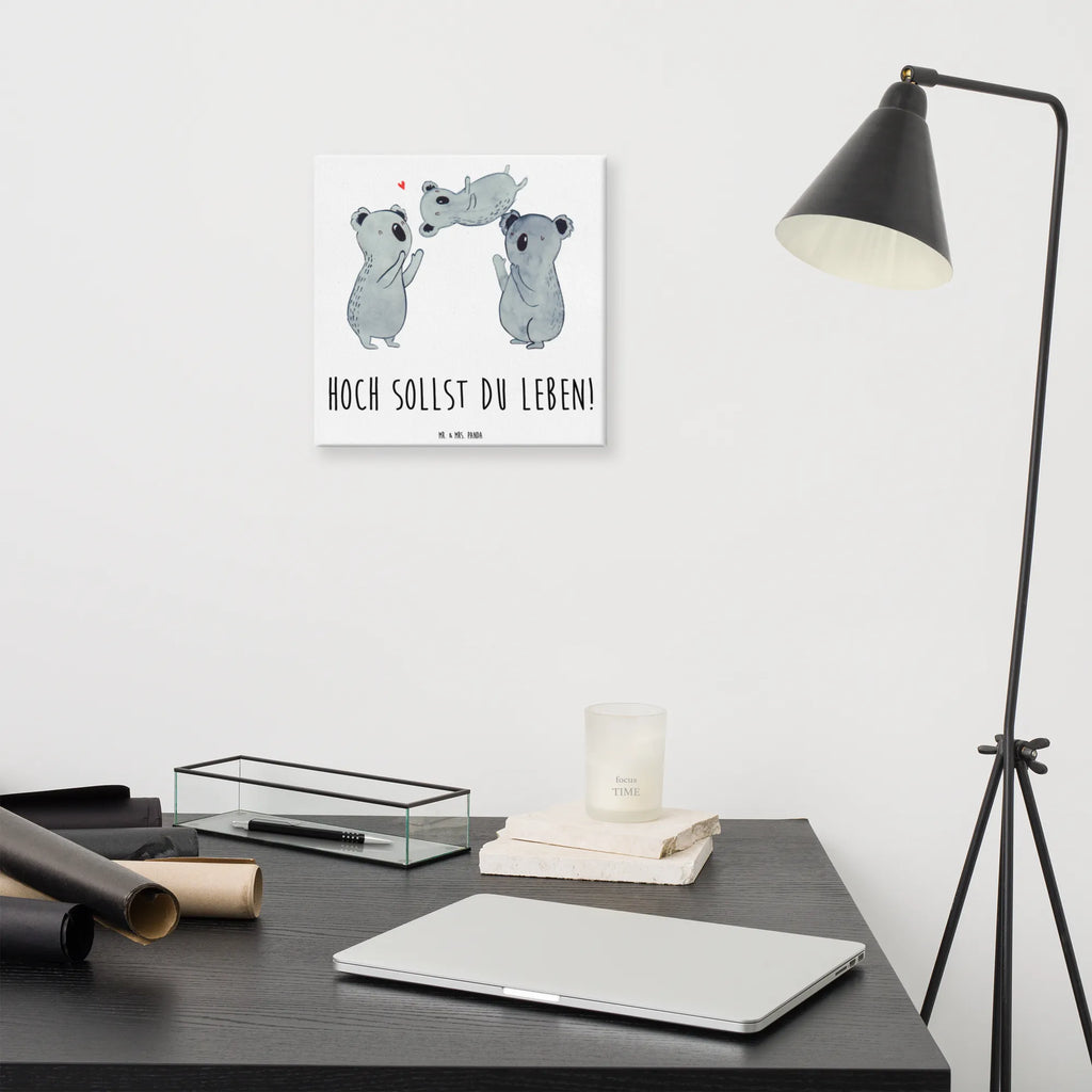 Canvas picture koalas Celebrate Dekoration, Leinwand, Bild, Wanddeko, Kunstdruck, Geburtstag, Geburtstagsgeschenk, Geschenk, Eltern, Familie, Liebe, Koala, Herz, Kind