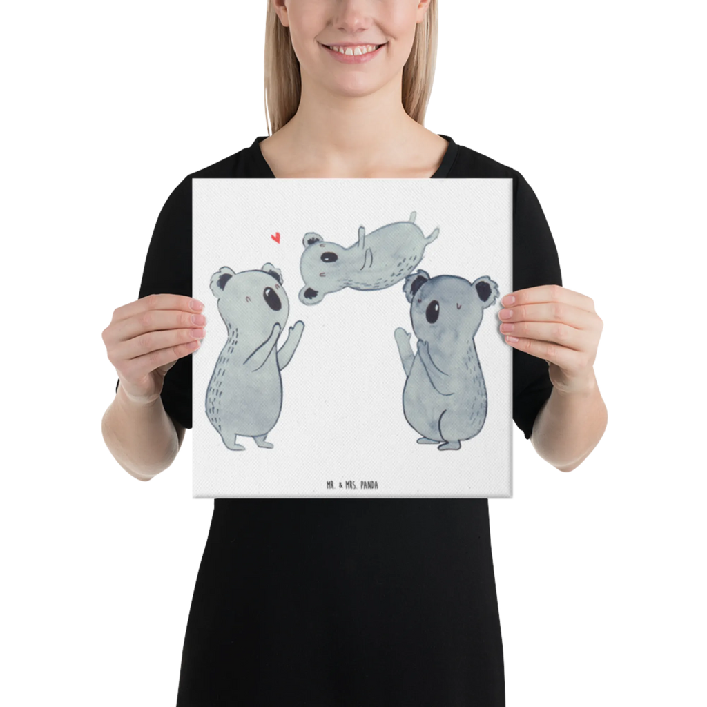 Canvas picture koalas Celebrate Dekoration, Leinwand, Bild, Wanddeko, Kunstdruck, Geburtstag, Geburtstagsgeschenk, Geschenk, Eltern, Familie, Liebe, Koala, Herz, Kind