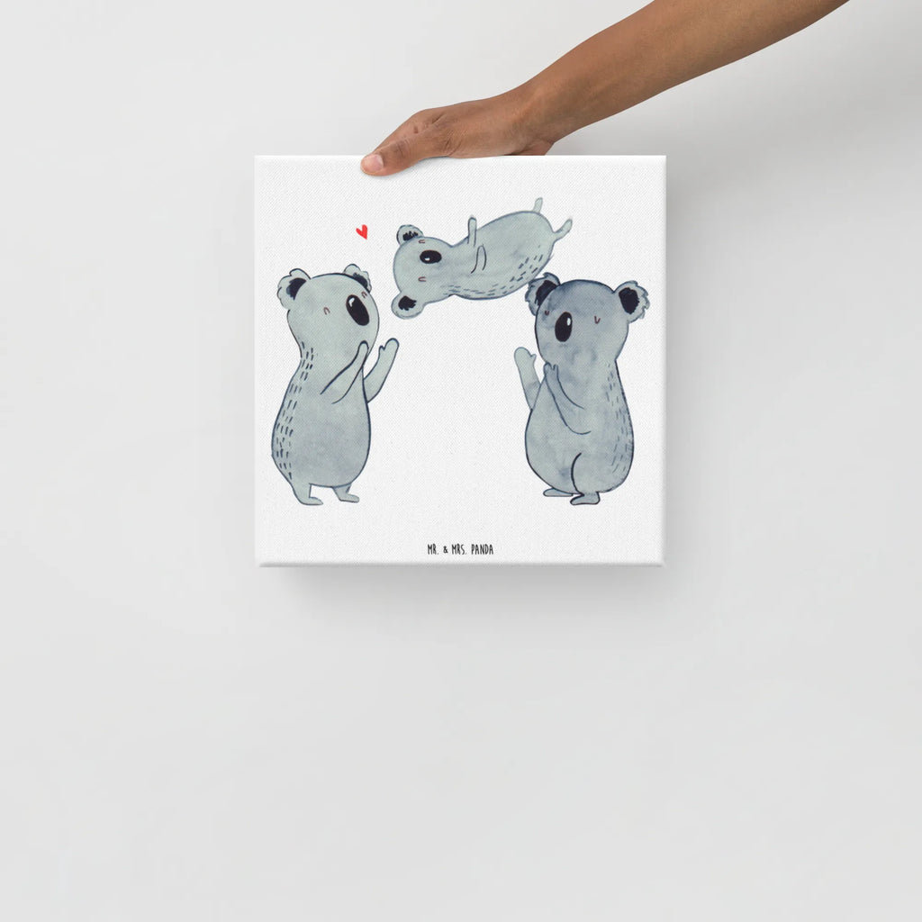 Canvas picture koalas Celebrate Dekoration, Leinwand, Bild, Wanddeko, Kunstdruck, Geburtstag, Geburtstagsgeschenk, Geschenk, Eltern, Familie, Liebe, Koala, Herz, Kind