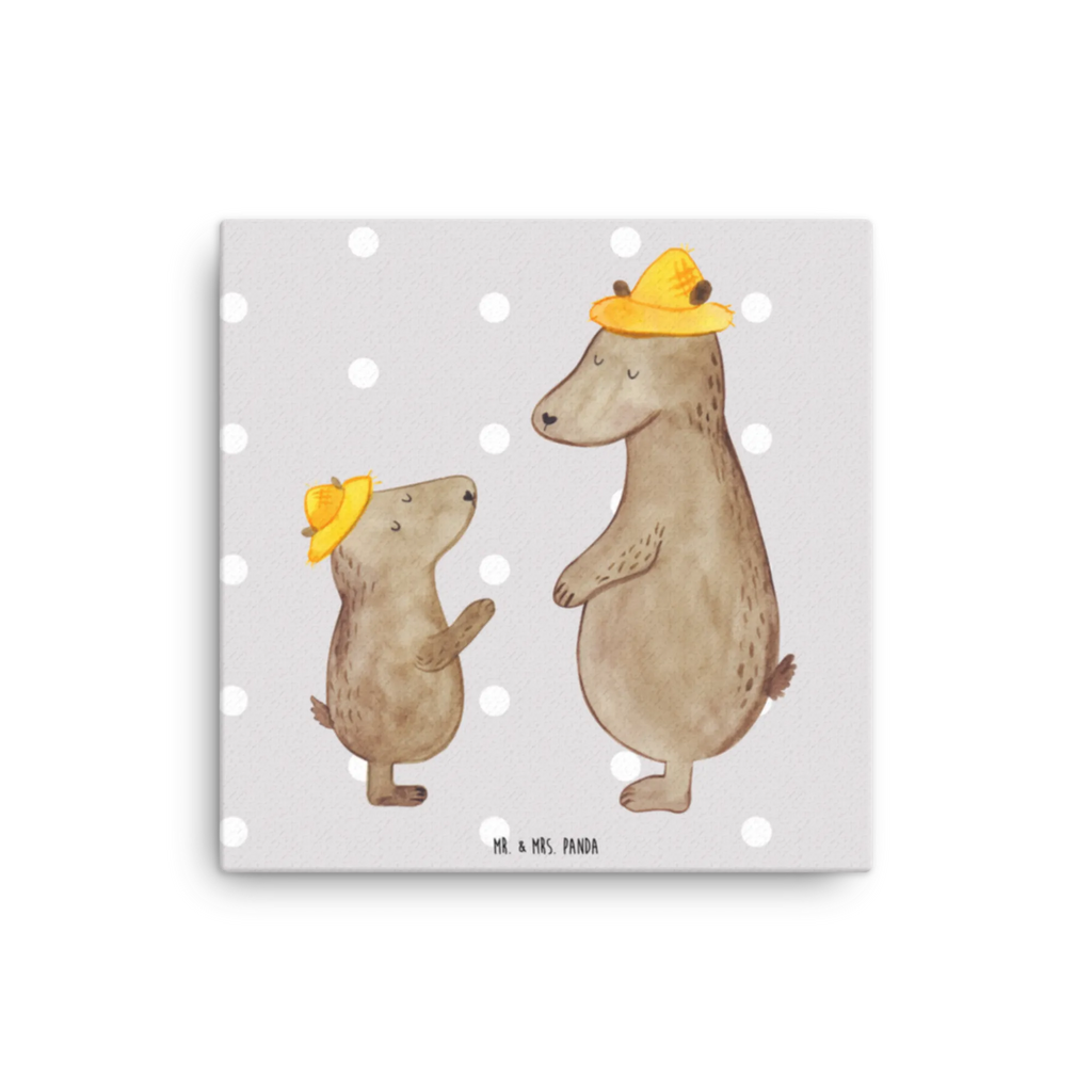 Leinwand Bild Bären mit Hut Kunstdruck, Leinwand, Vatertag, Schwester, Muttertag, Bruder, Papa, Mama, Oma, Opa, Familie, Papi, Dad, Lieblingsmensch, Vorbild, Vater-Sohn, Vater, Sohn, Bären, Kind, Söhne, Bär, Kinder, Paps, Family, Daddy