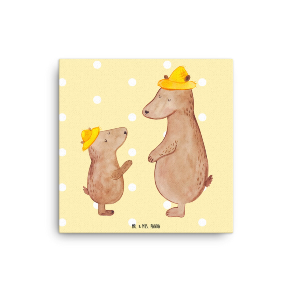 Leinwand Bild Bären mit Hut Kunstdruck, Leinwand, Vatertag, Schwester, Muttertag, Bruder, Papa, Mama, Oma, Opa, Familie, Papi, Dad, Lieblingsmensch, Vorbild, Vater-Sohn, Vater, Sohn, Bären, Kind, Söhne, Bär, Kinder, Paps, Family, Daddy