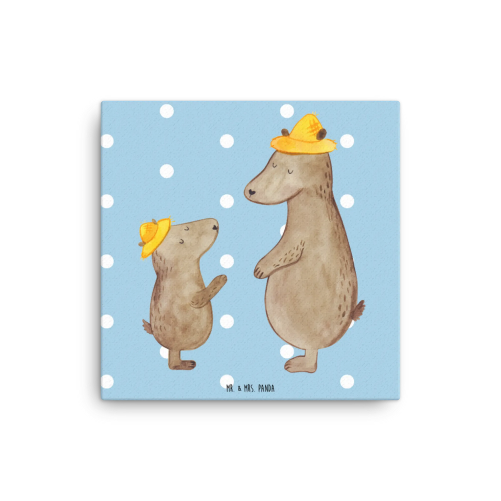 Leinwand Bild Bären mit Hut Kunstdruck, Leinwand, Vatertag, Schwester, Muttertag, Bruder, Papa, Mama, Oma, Opa, Familie, Papi, Dad, Lieblingsmensch, Vorbild, Vater-Sohn, Vater, Sohn, Bären, Kind, Söhne, Bär, Kinder, Paps, Family, Daddy