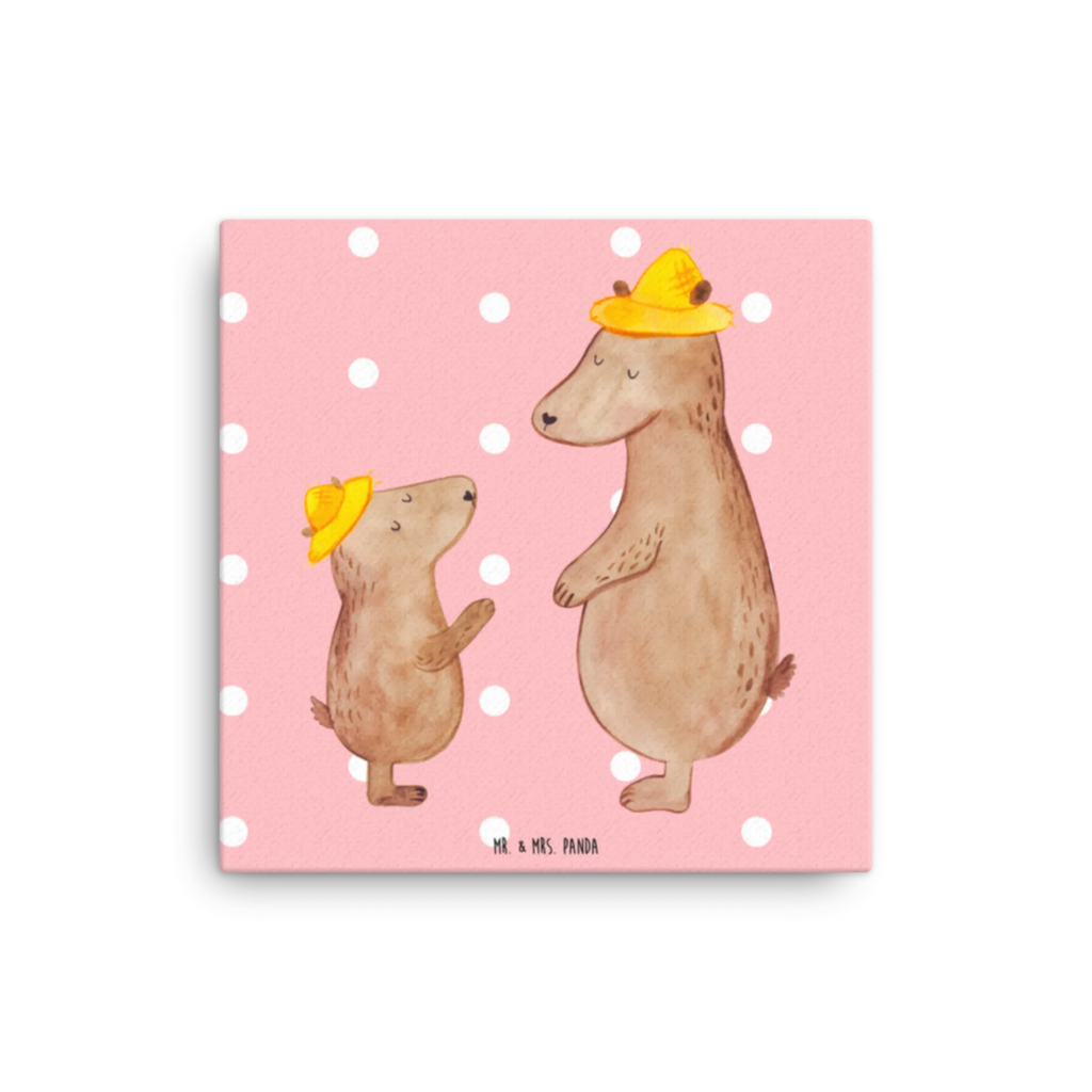 Leinwand Bild Bären mit Hut Kunstdruck, Leinwand, Vatertag, Schwester, Muttertag, Bruder, Papa, Mama, Oma, Opa, Familie, Papi, Dad, Lieblingsmensch, Vorbild, Vater-Sohn, Vater, Sohn, Bären, Kind, Söhne, Bär, Kinder, Paps, Family, Daddy