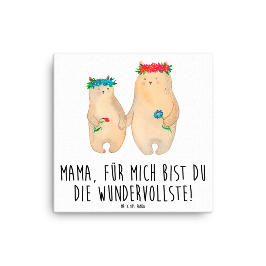 Canvas picture Bears with flower crown Kunstdruck, Bild, Leinwand, Wanddeko, Mama, Schwester, Opa, Bruder, Vatertag, Oma, Muttertag, Familie, Papa, Vorbild, Lieblingsmensch, beste Mutter, Kind, Bären, weltbeste Mama, Bär, Geschenk Mama. Muttertag, Lieblingsmama, Mutti, Tochter, Töchter, Mami, Mutter, Family, Kinder