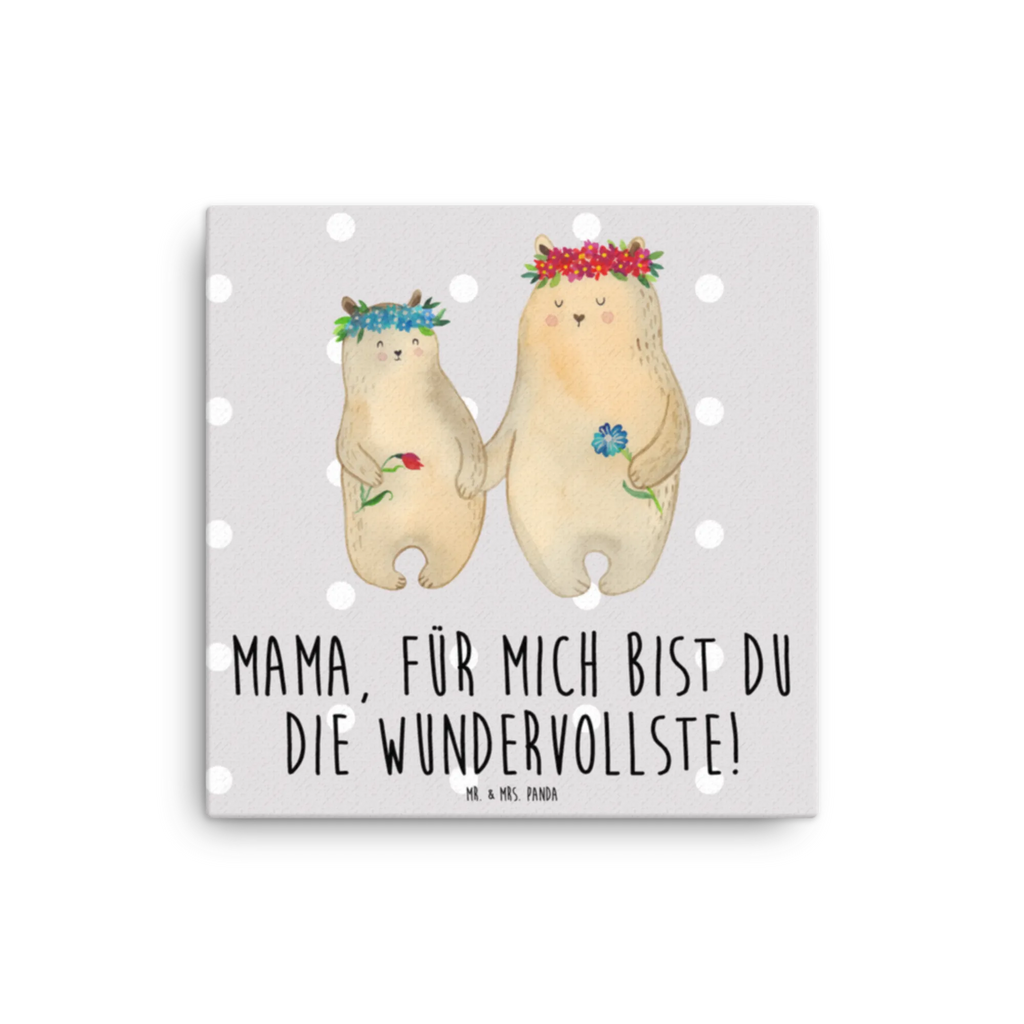 Canvas picture Bears with flower crown Kunstdruck, Bild, Leinwand, Wanddeko, Mama, Schwester, Opa, Bruder, Vatertag, Oma, Muttertag, Familie, Papa, Vorbild, Lieblingsmensch, beste Mutter, Kind, Bären, weltbeste Mama, Bär, Geschenk Mama. Muttertag, Lieblingsmama, Mutti, Tochter, Töchter, Mami, Mutter, Family, Kinder