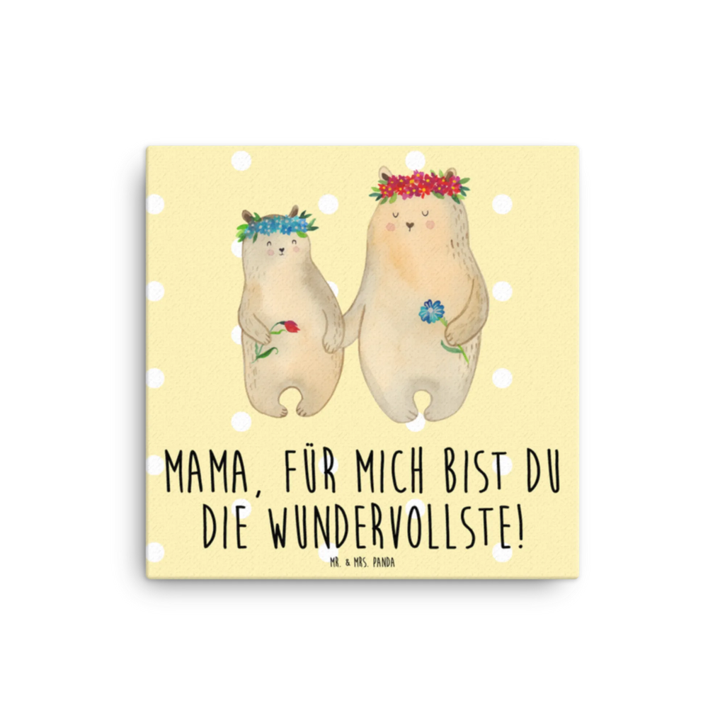 Canvas picture Bears with flower crown Kunstdruck, Bild, Leinwand, Wanddeko, Mama, Schwester, Opa, Bruder, Vatertag, Oma, Muttertag, Familie, Papa, Vorbild, Lieblingsmensch, beste Mutter, Kind, Bären, weltbeste Mama, Bär, Geschenk Mama. Muttertag, Lieblingsmama, Mutti, Tochter, Töchter, Mami, Mutter, Family, Kinder