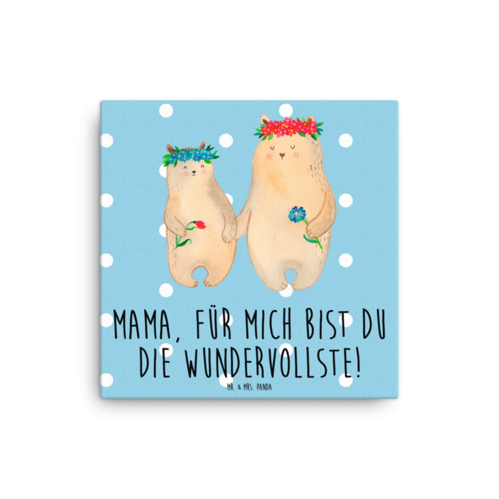 Canvas picture Bears with flower crown Kunstdruck, Bild, Leinwand, Wanddeko, Mama, Schwester, Opa, Bruder, Vatertag, Oma, Muttertag, Familie, Papa, Vorbild, Lieblingsmensch, beste Mutter, Kind, Bären, weltbeste Mama, Bär, Geschenk Mama. Muttertag, Lieblingsmama, Mutti, Tochter, Töchter, Mami, Mutter, Family, Kinder
