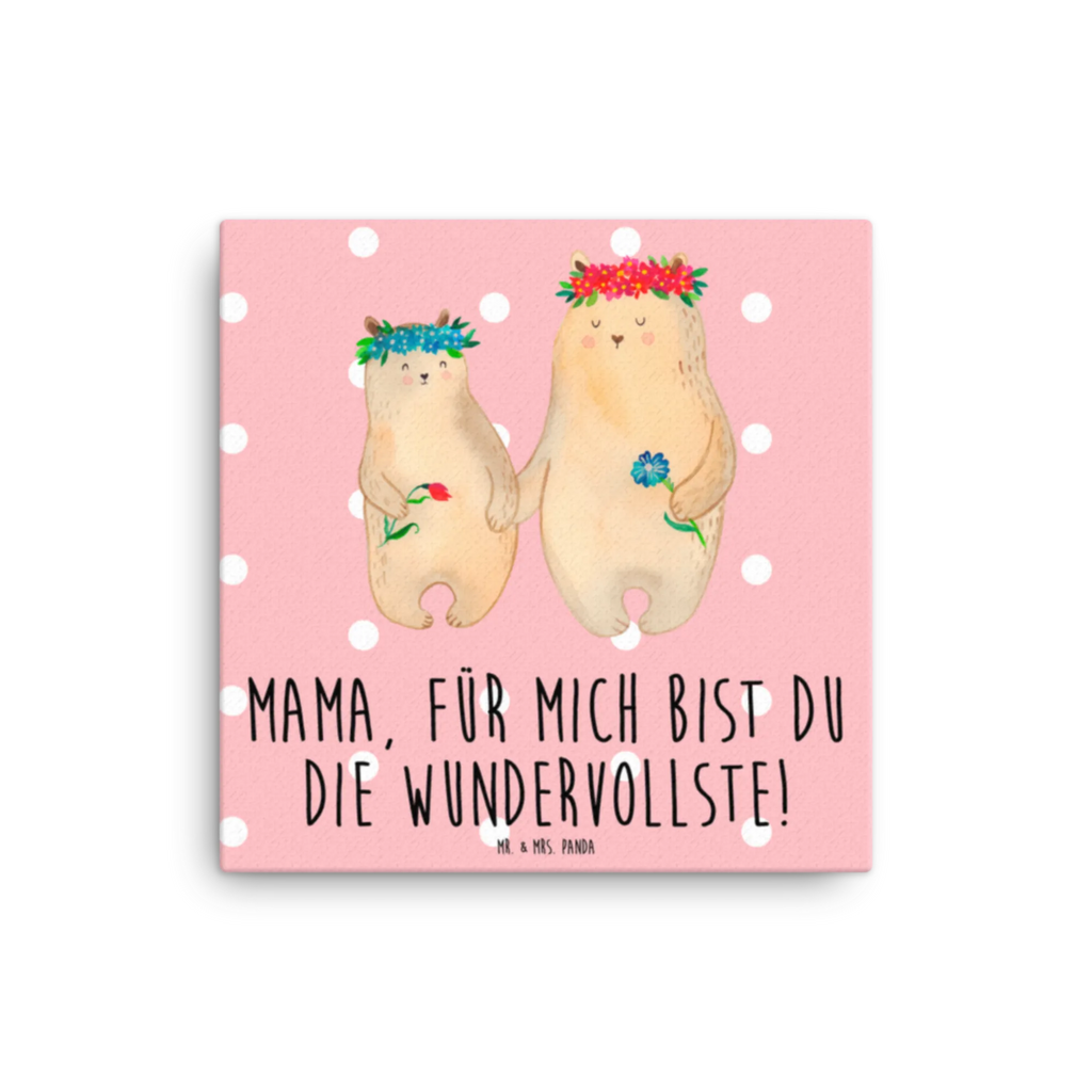 Canvas picture Bears with flower crown Kunstdruck, Bild, Leinwand, Wanddeko, Mama, Schwester, Opa, Bruder, Vatertag, Oma, Muttertag, Familie, Papa, Vorbild, Lieblingsmensch, beste Mutter, Kind, Bären, weltbeste Mama, Bär, Geschenk Mama. Muttertag, Lieblingsmama, Mutti, Tochter, Töchter, Mami, Mutter, Family, Kinder