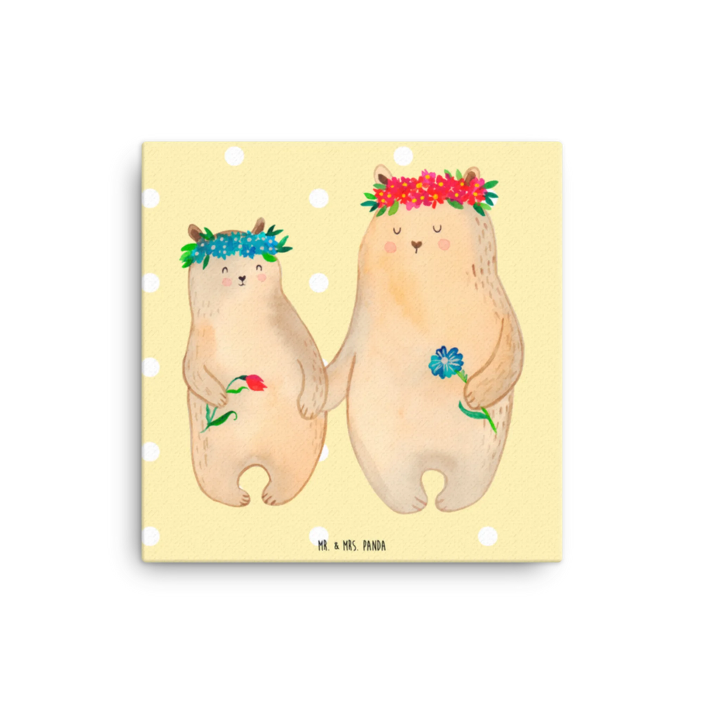 Canvas picture Bears with flower crown Kunstdruck, Bild, Leinwand, Wanddeko, Mama, Schwester, Opa, Bruder, Vatertag, Oma, Muttertag, Familie, Papa, Vorbild, Lieblingsmensch, beste Mutter, Kind, Bären, weltbeste Mama, Bär, Geschenk Mama. Muttertag, Lieblingsmama, Mutti, Tochter, Töchter, Mami, Mutter, Family, Kinder