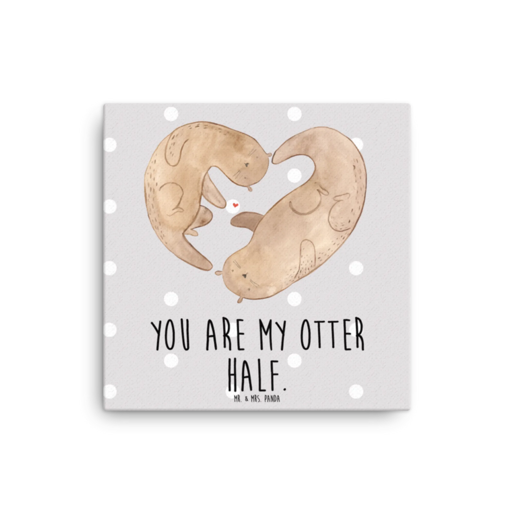 Canvas picture otter Heart Kunstdruck, Leinwand, Otter, Seeotter, Fischotter, Liebesgeschenk, Bessere Hälfte, Verlobung, Herz, Love You, Liebesbeweis, Gemeinsames Leben, Liebe, Jahrestag, Hochzeitstag